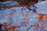 WATER REFLECTIONS on LIMESTONE, WATER CANYON