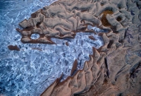 Ice & Frozen Sand, The Needles, Canyonlands National Park, Utah